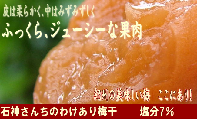 ふっくらジューシー果肉の梅干